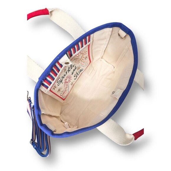 Brighton Mini Tote Canvas Hearts Satchel Crossbody Strap “LOVE” NWT - Picture 10 of 14